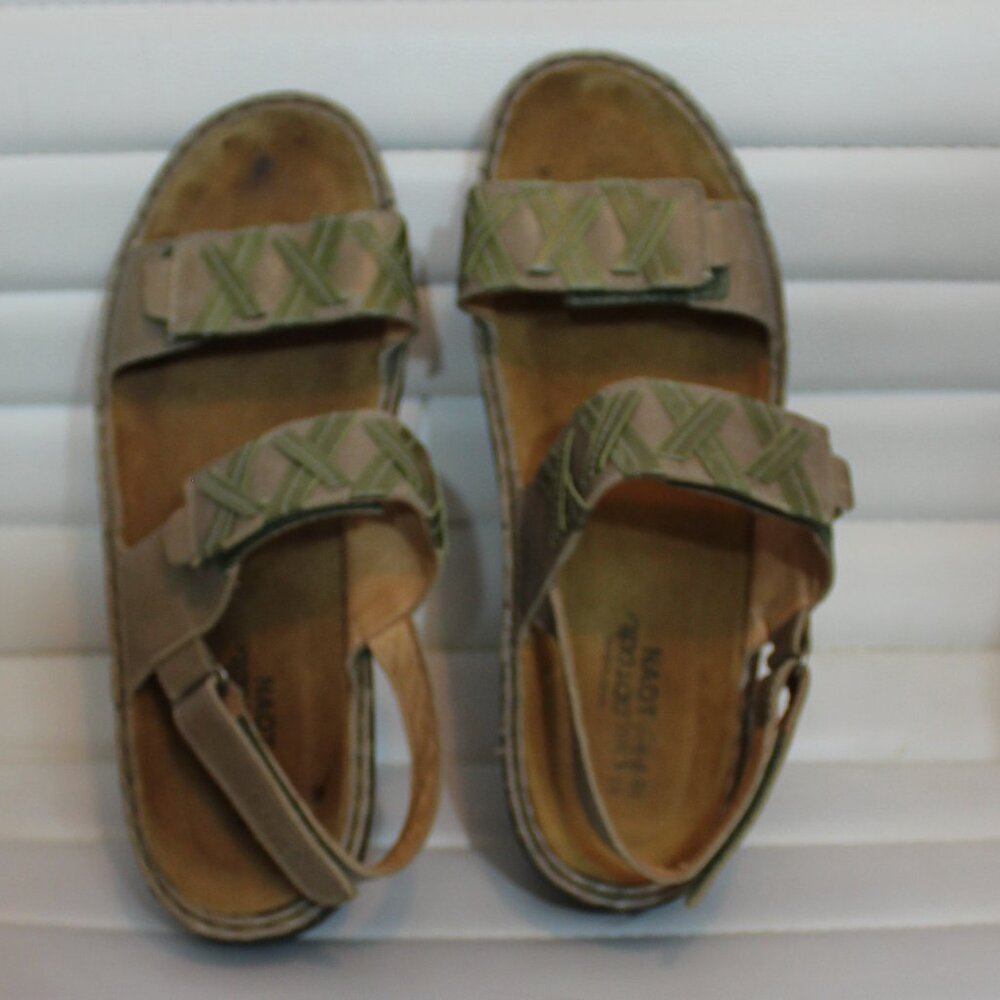 Naot Women's  sandals Genuine Leather comfortable   brown green  size 40